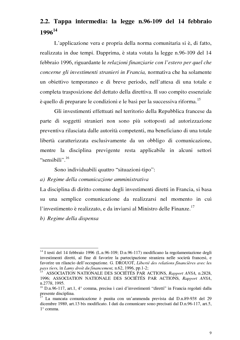 Anteprima della tesi: La legge n. 96-597 di modernizzazione delle attività finanziarie in Francia, Pagina 9