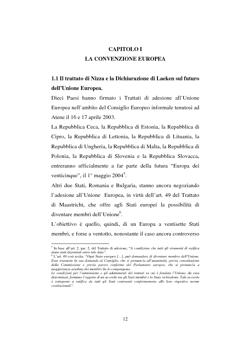 Anteprima della tesi: La convenzione europea e il progetto di governance economica, Pagina 8