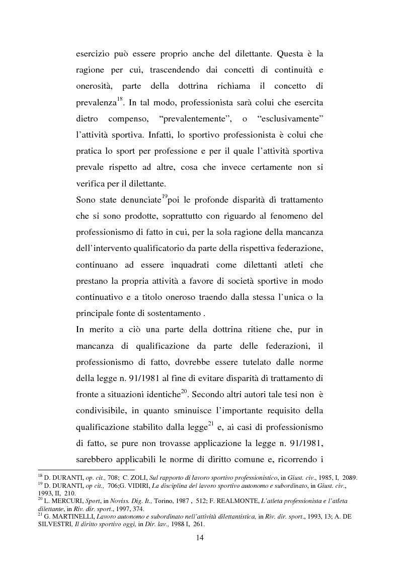 Anteprima della tesi: Il rapporto di lavoro del calciatore professionista, Pagina 11