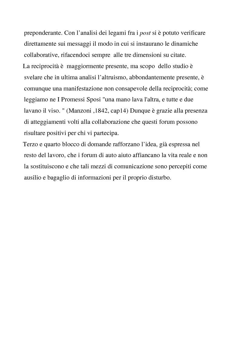 Anteprima della tesi: Comunicazione e Collaborazione in Rete: gruppi di supporto e forum di auto aiuto, Pagina 8