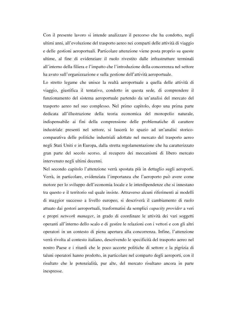 Anteprima della tesi: La Concorrenza nel Trasporto Aereo: Il Ruolo dell'Aeroporto, Pagina 4