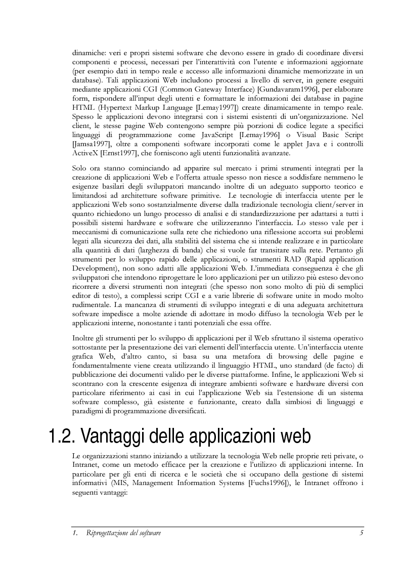 Anteprima della tesi: Un caso di riprogettazione di legacy system: Fireweb, un sistema client-server per l'accesso da web del prototipo Fire, Pagina 5