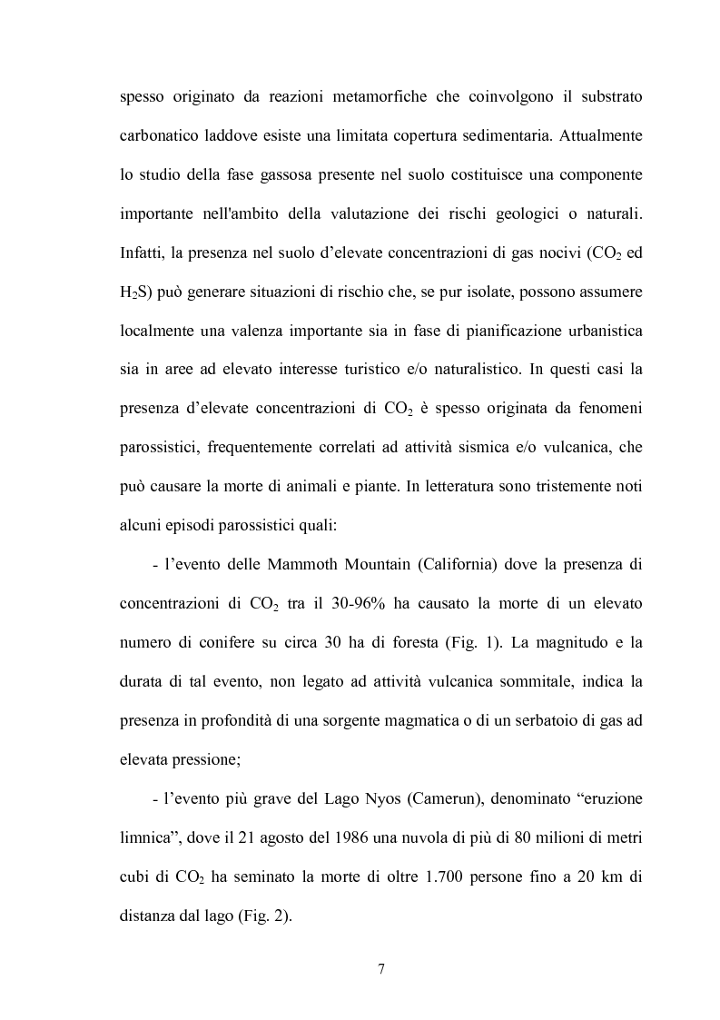 Anteprima della tesi: La prospezione dei gas del suolo nello studio del “rischio” da emanazioni di gas nocivi nel Lazio nei Comuni di Ciampino, Marino, Ardea e nella Riserva Naturale Tor Caldara, Pagina 3