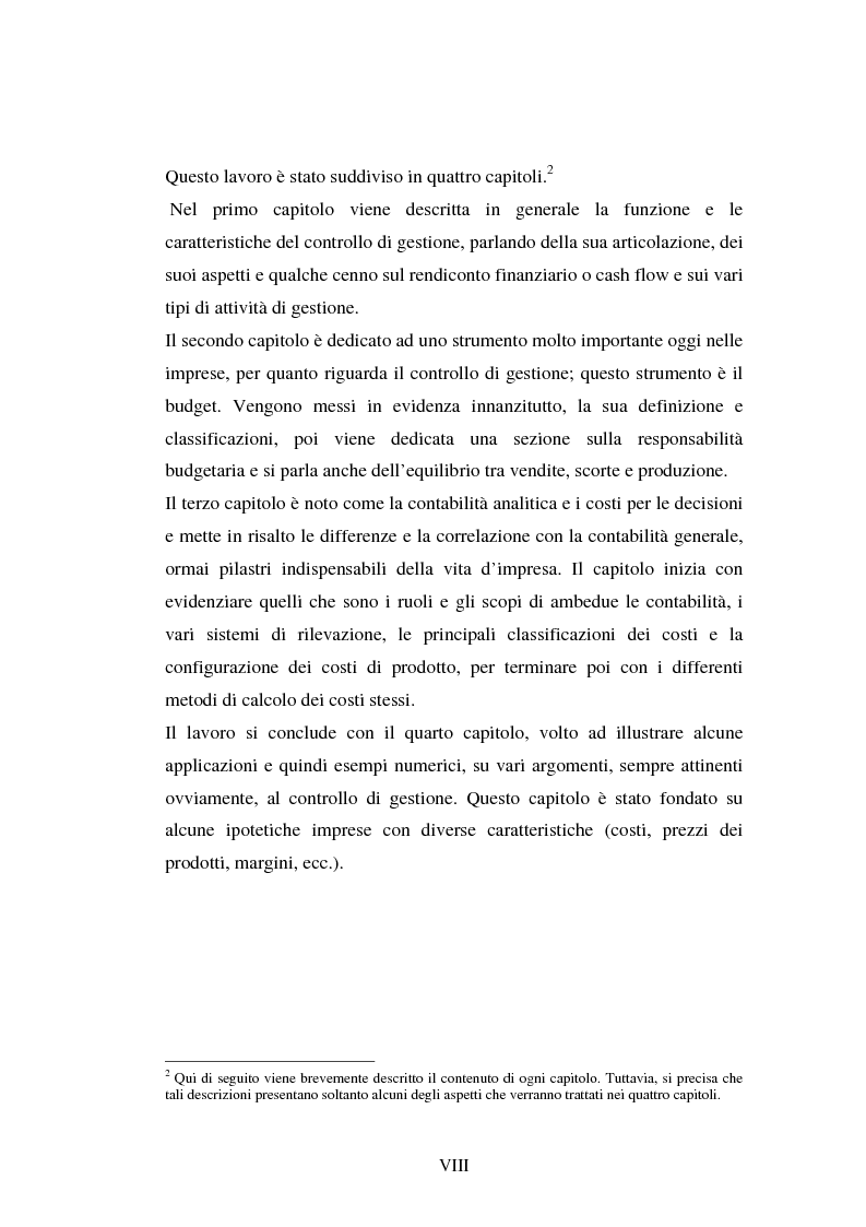 Anteprima della tesi: Il controllo di gestione delle imprese: aspetti teorici ed applicativi, Pagina 3