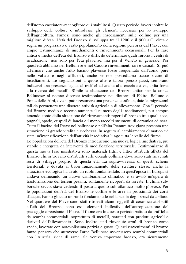 Anteprima della tesi: Conseguenze su territorio, economia e popolazione dello sfruttamento idroelettrico del Bacino del Piave: il caso del Vajont, Pagina 9