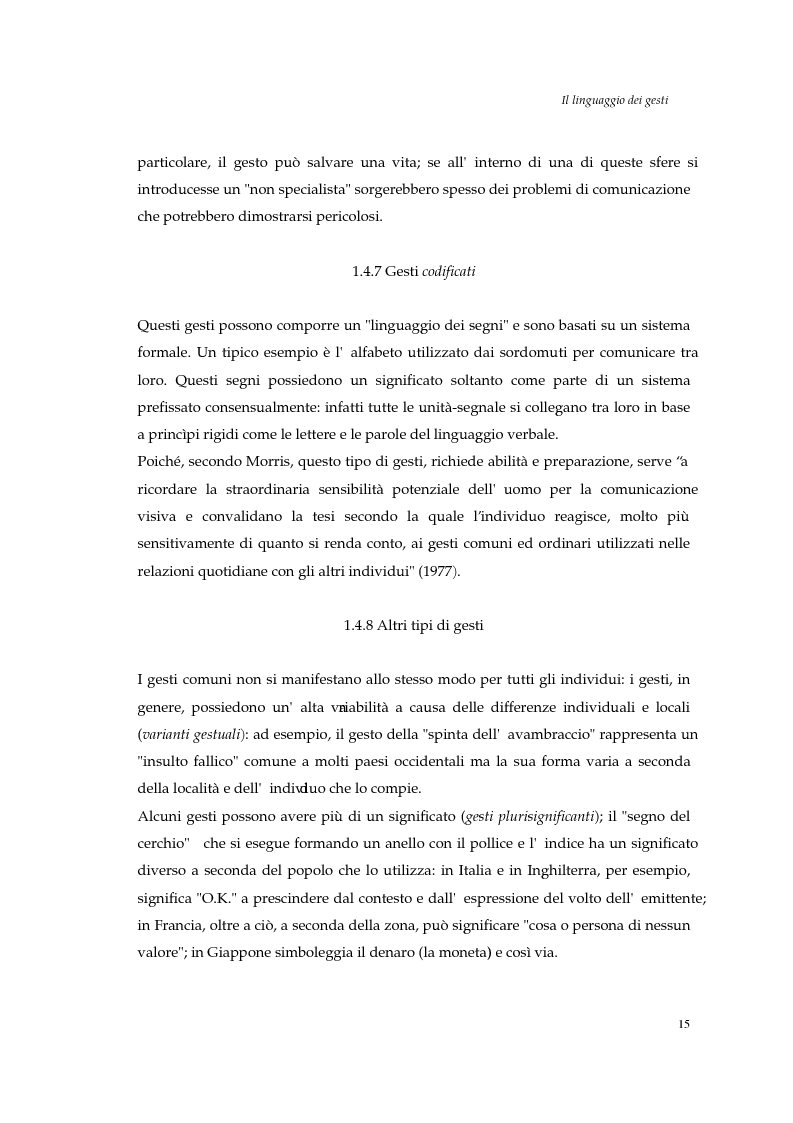 Estratto dalla tesi: I gesti e le componenti della comunicazione non verbale. Uno studio sulla gestualità nell'apprendimento