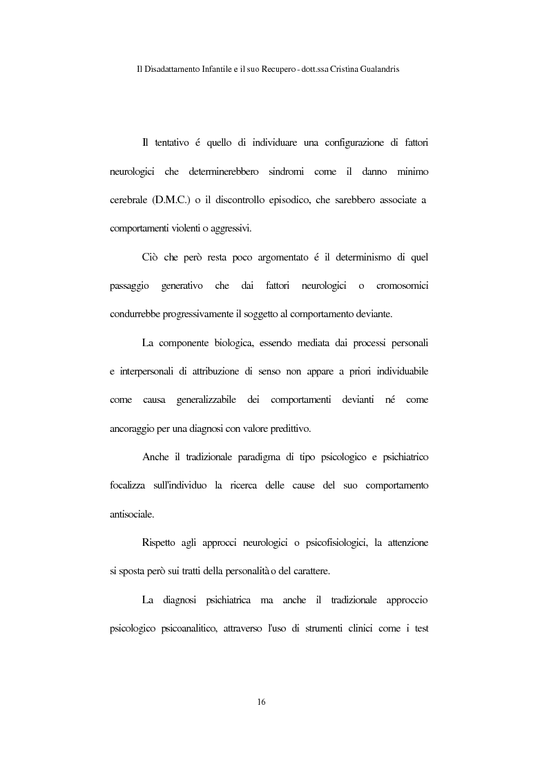 Anteprima della tesi: Il disadattamento infantile e il suo recupero, Pagina 14