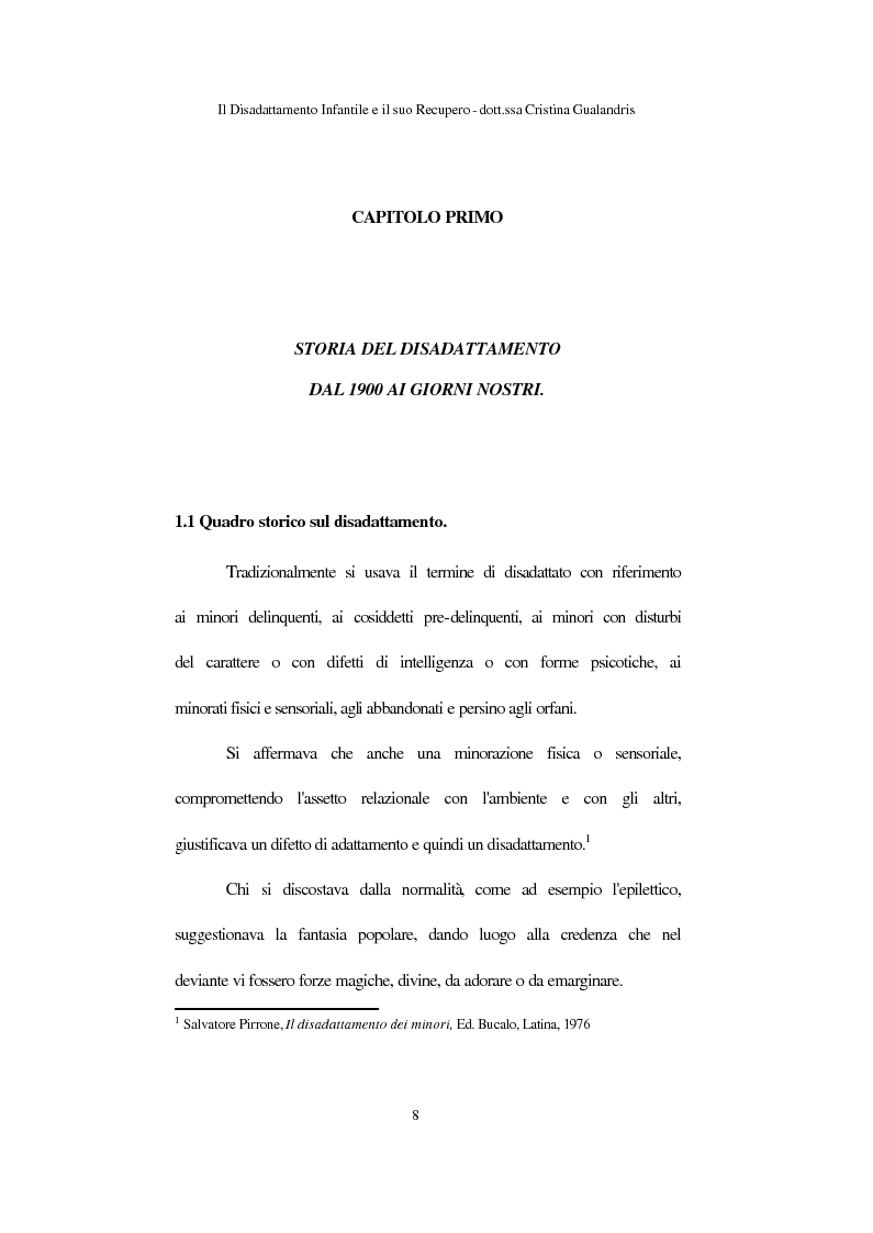 Anteprima della tesi: Il disadattamento infantile e il suo recupero, Pagina 6