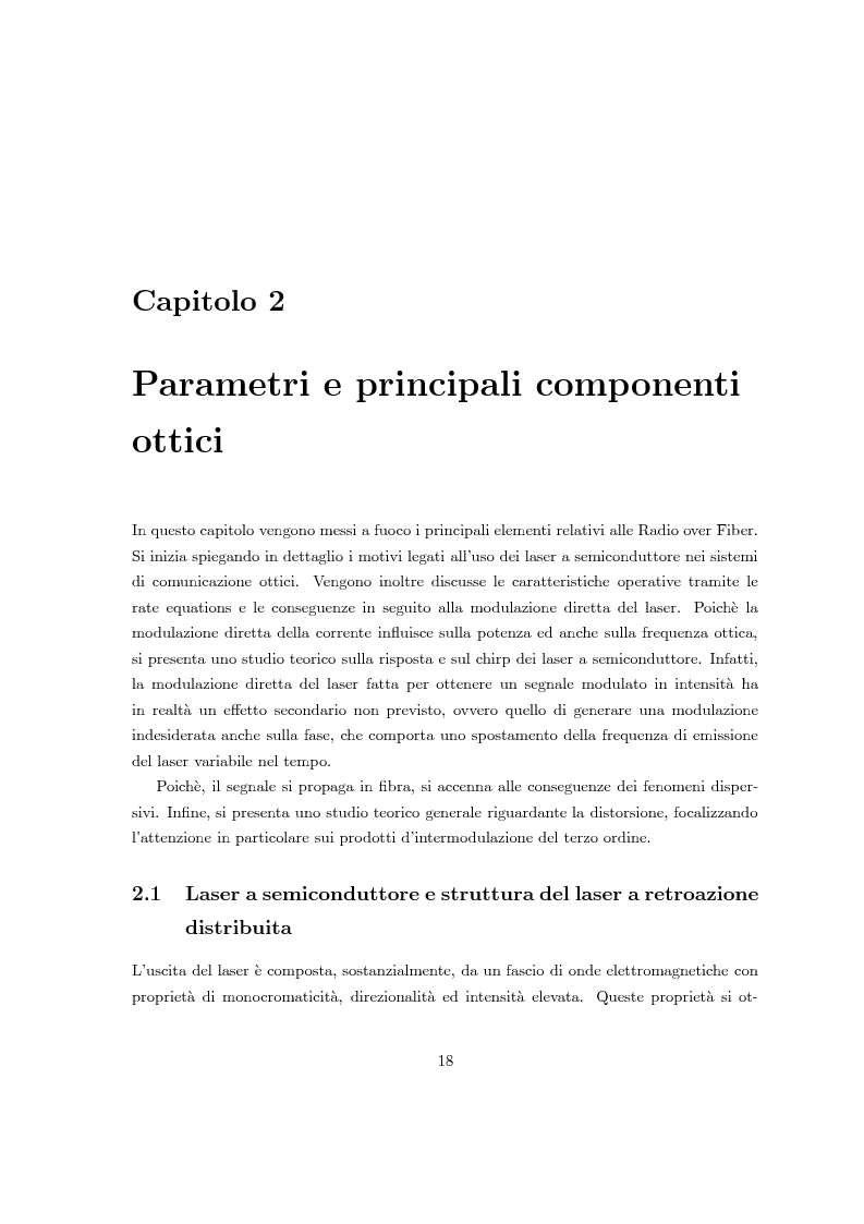 Anteprima della tesi: Fenomeni di intermodulazione in sistemi Radio over Fiber, Pagina 13