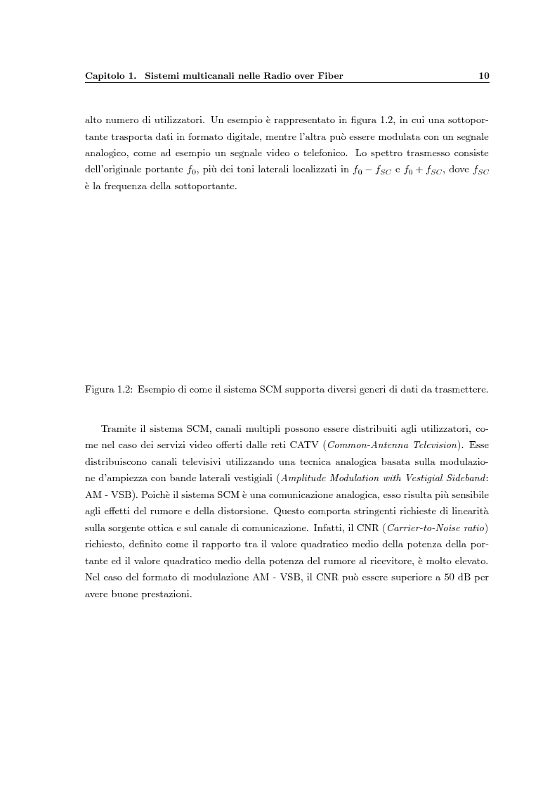 Anteprima della tesi: Fenomeni di intermodulazione in sistemi Radio over Fiber, Pagina 5