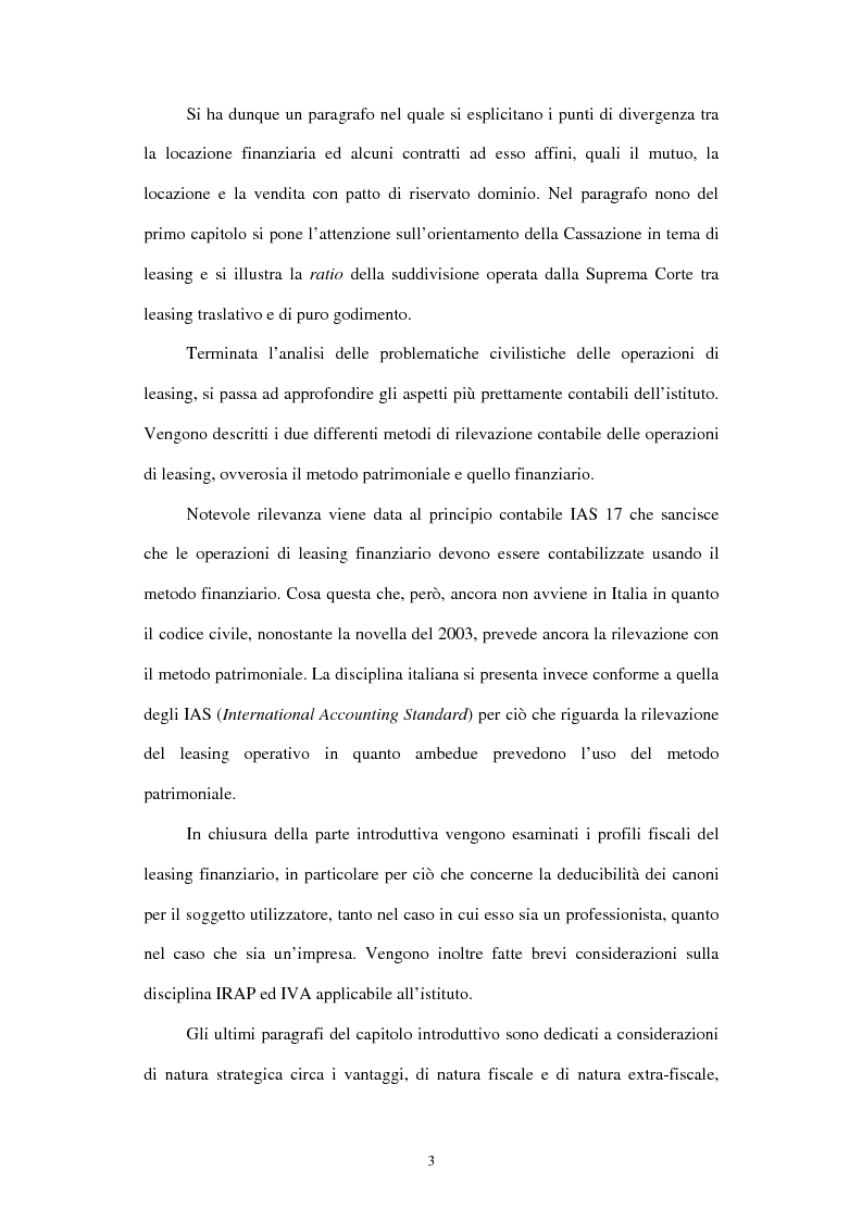 Anteprima della tesi: Il contratto di leasing azionario: profili giuridici, fiscali, contabili e strategici, Pagina 3