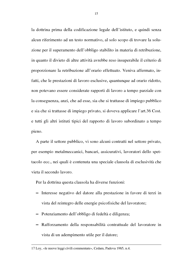 Anteprima della tesi: Il lavoro della donna tra part-time e attività domestica, Pagina 13
