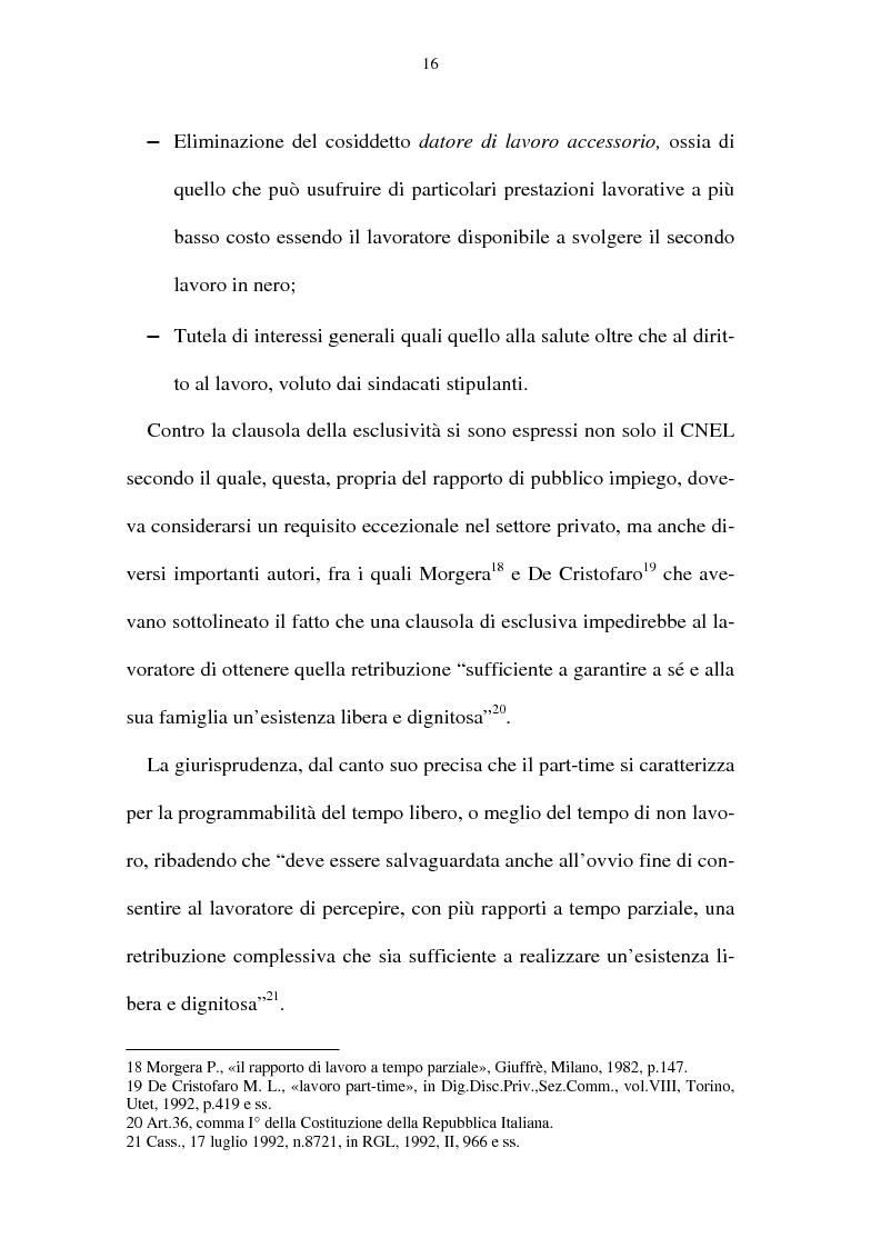 Anteprima della tesi: Il lavoro della donna tra part-time e attività domestica, Pagina 14