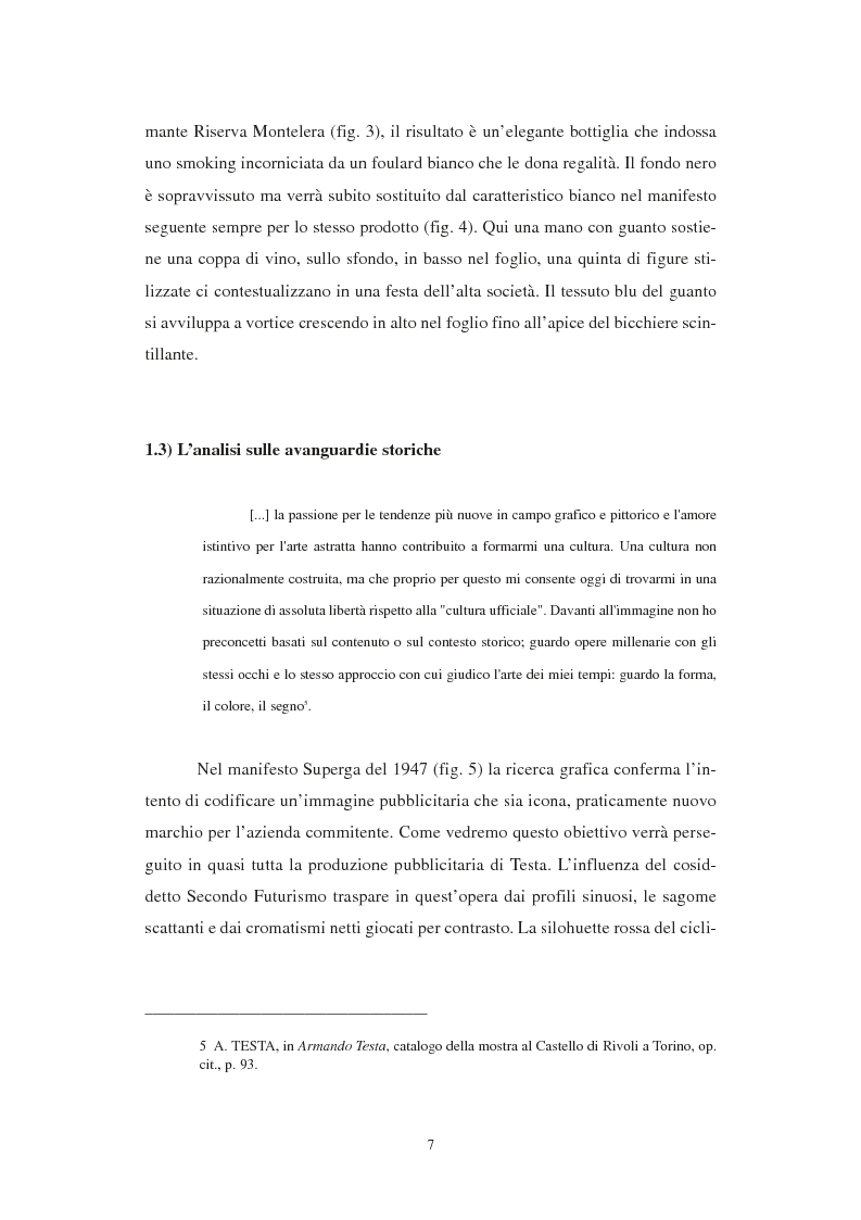 Anteprima della tesi: Grafica e pubblicità: l'esempio di Armando Testa, Pagina 7
