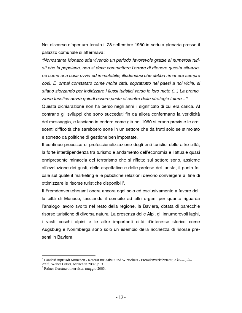 Anteprima della tesi: La promozione turistica di una località: il caso Monaco di Baviera, Pagina 3