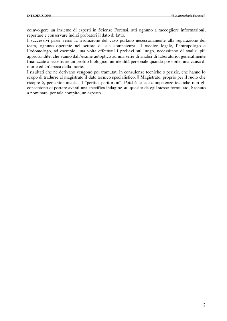 Anteprima della tesi: Cases report: dalla scena del crimine alle indagini di laboratorio, Pagina 2