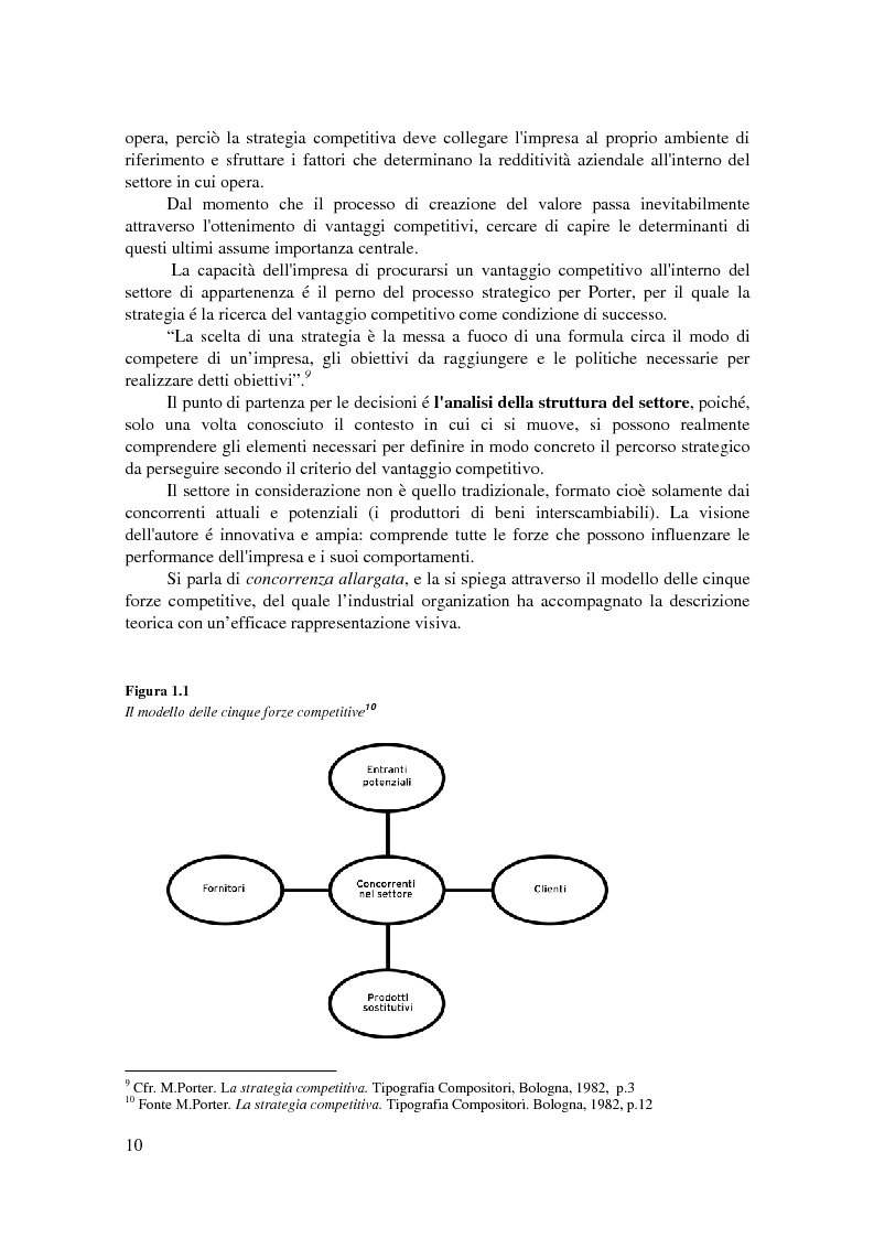 Anteprima della tesi: Conoscere, raggiungere, mantenere il vantaggio competitivo. Analisi di casi aziendali di successo: Ryanair, Illycaffé, Geox, Pagina 8