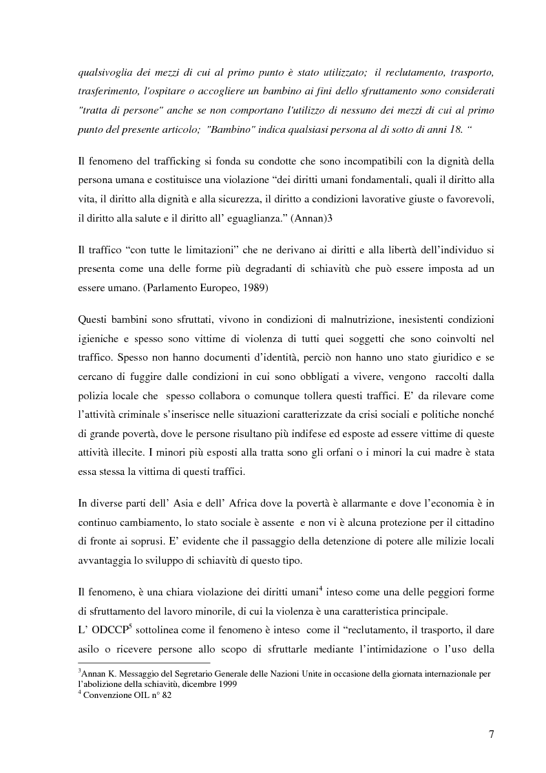 Anteprima della tesi: Le nuove frontiere dell'abuso: il traffico di minori, Pagina 2