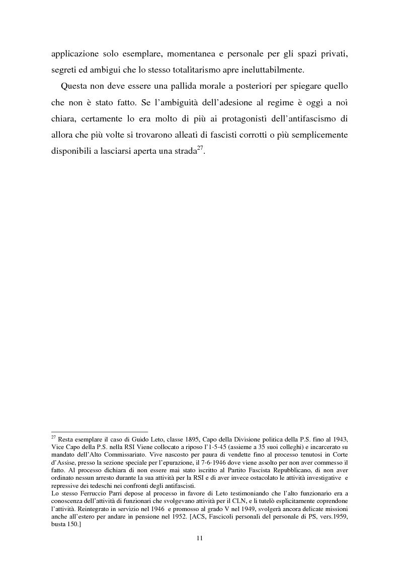 Anteprima della tesi: L'epurazione nella pubblica amministrazione tra 1943 e 1948, Pagina 11
