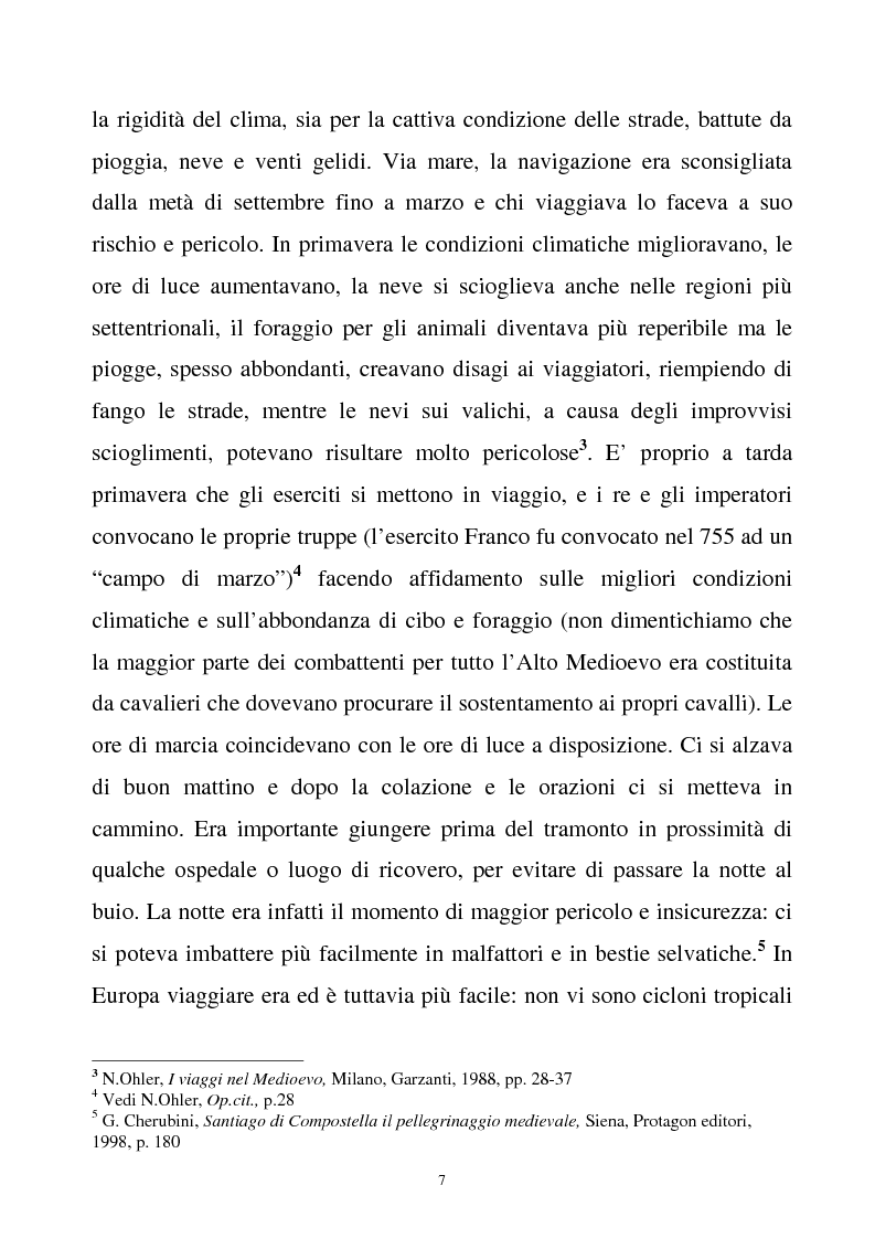 Anteprima della tesi: Viaggiare nel medioevo: il pellegrinaggio a Santiago di Compostela, Pagina 4