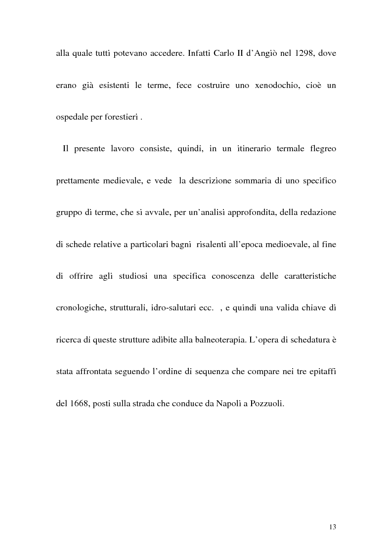 Anteprima della tesi: Itinerario termale da Pozzuoli a Napoli nel XIII secolo, Pagina 10