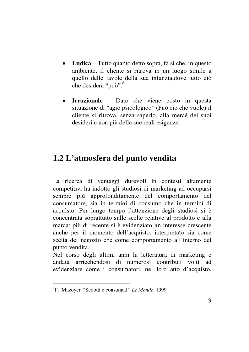 Anteprima della tesi: La leva uditiva nel marketing sensoriale. Analisi dell’effetto subliminale., Pagina 7