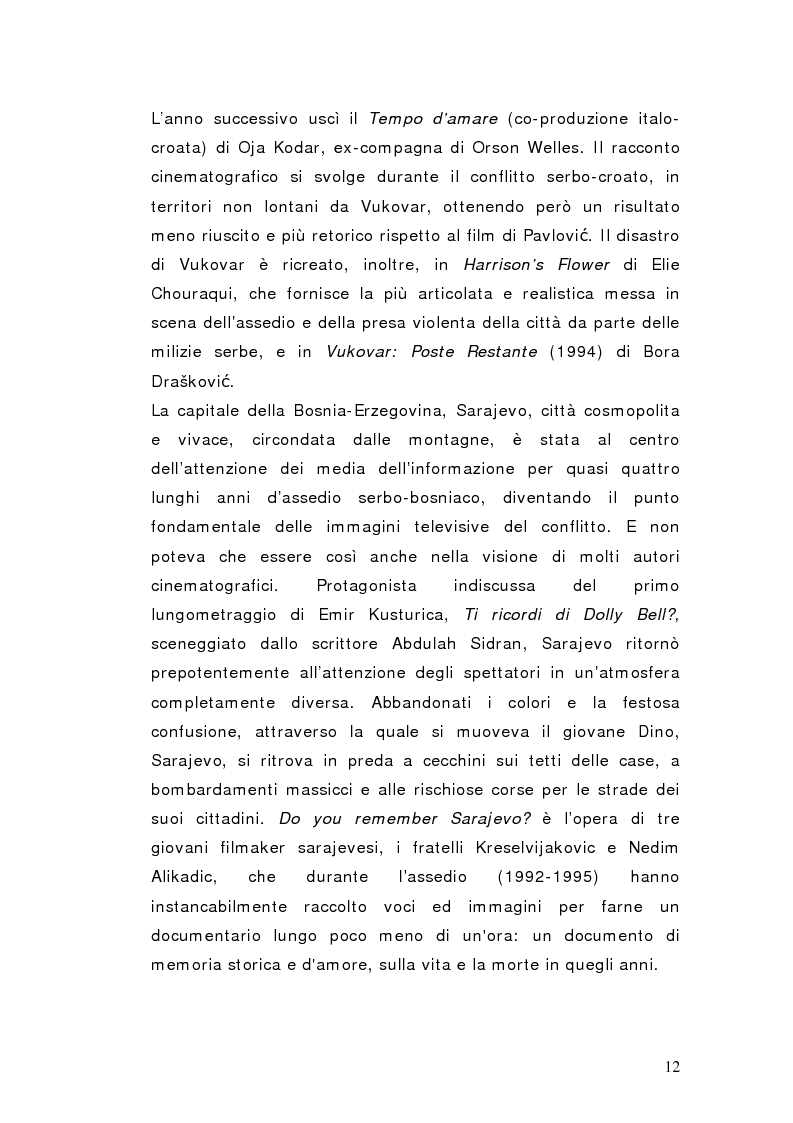 Anteprima della tesi: Schermi di guerra - Le guerre jugoslave (1991-1999) tra cinema, storia e società, Pagina 12