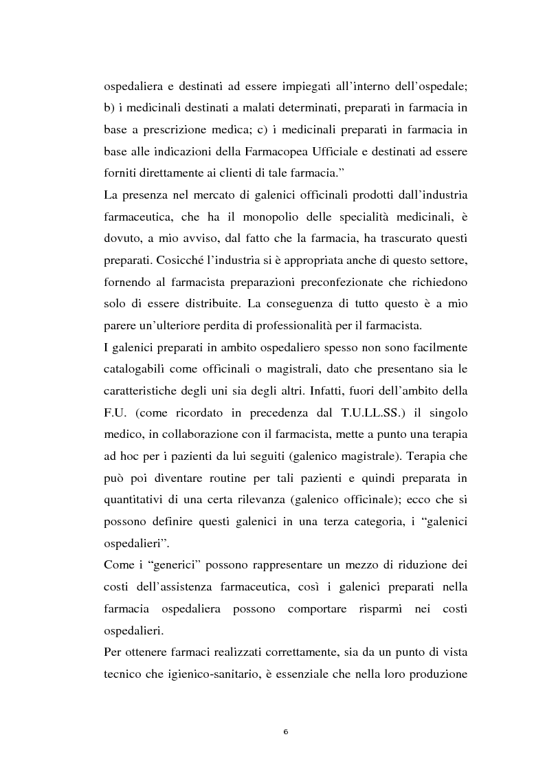 Anteprima della tesi: Valutazione della stabilità chimica e fisica di alcune forme farmaceutiche per uso topico e parenterale ad uso ospedaliero, Pagina 5