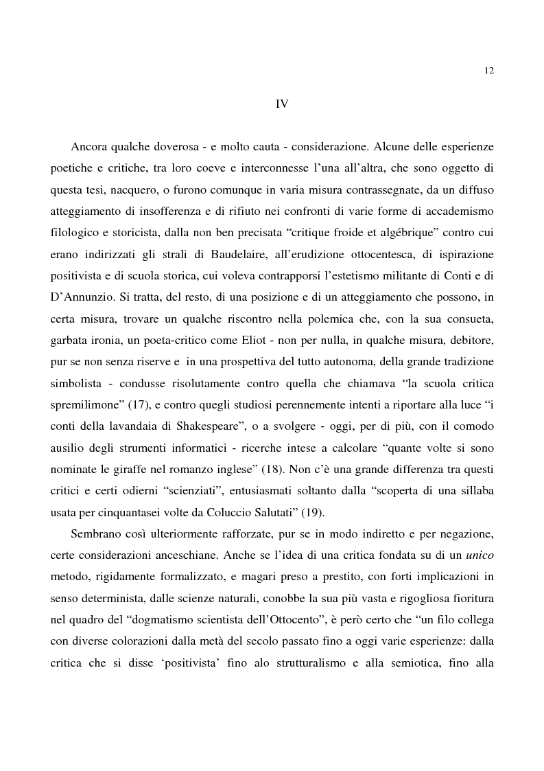 Anteprima della tesi: Artifex additus artifici. Creazione poetica e riflessione critica tra simbolismo ed estetismo, Pagina 8