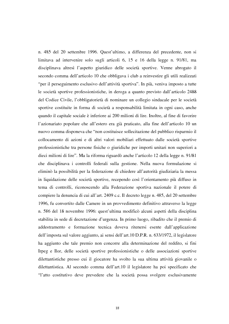 Anteprima della tesi: La crisi del settore calcio: analisi economico-finanziaria delle società professionistiche. Il caso Ancona Calcio., Pagina 13