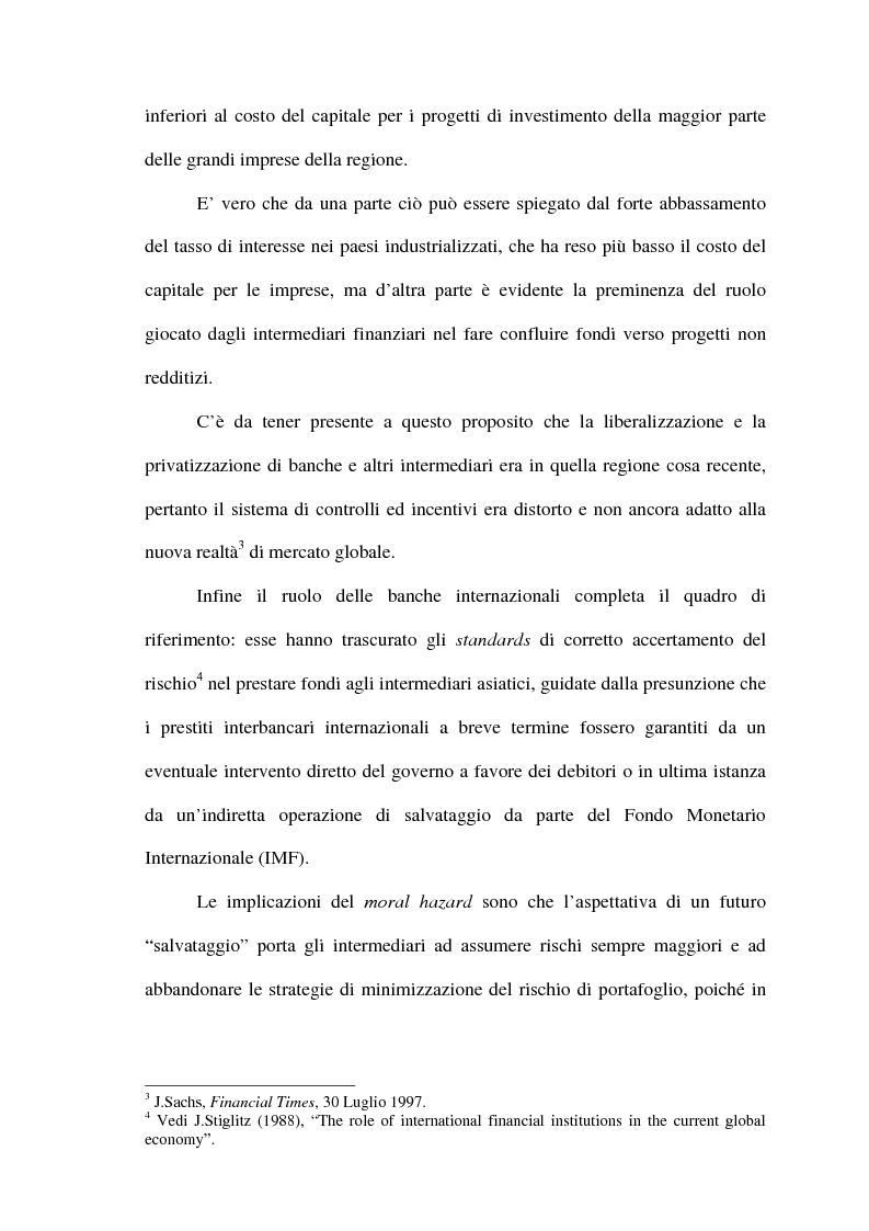 Anteprima della tesi: Sviluppi e conseguenze della Crisi asiatica a livello finanziario e valutario. Analisi storica, modelli teorici e ricerche empiriche., Pagina 6