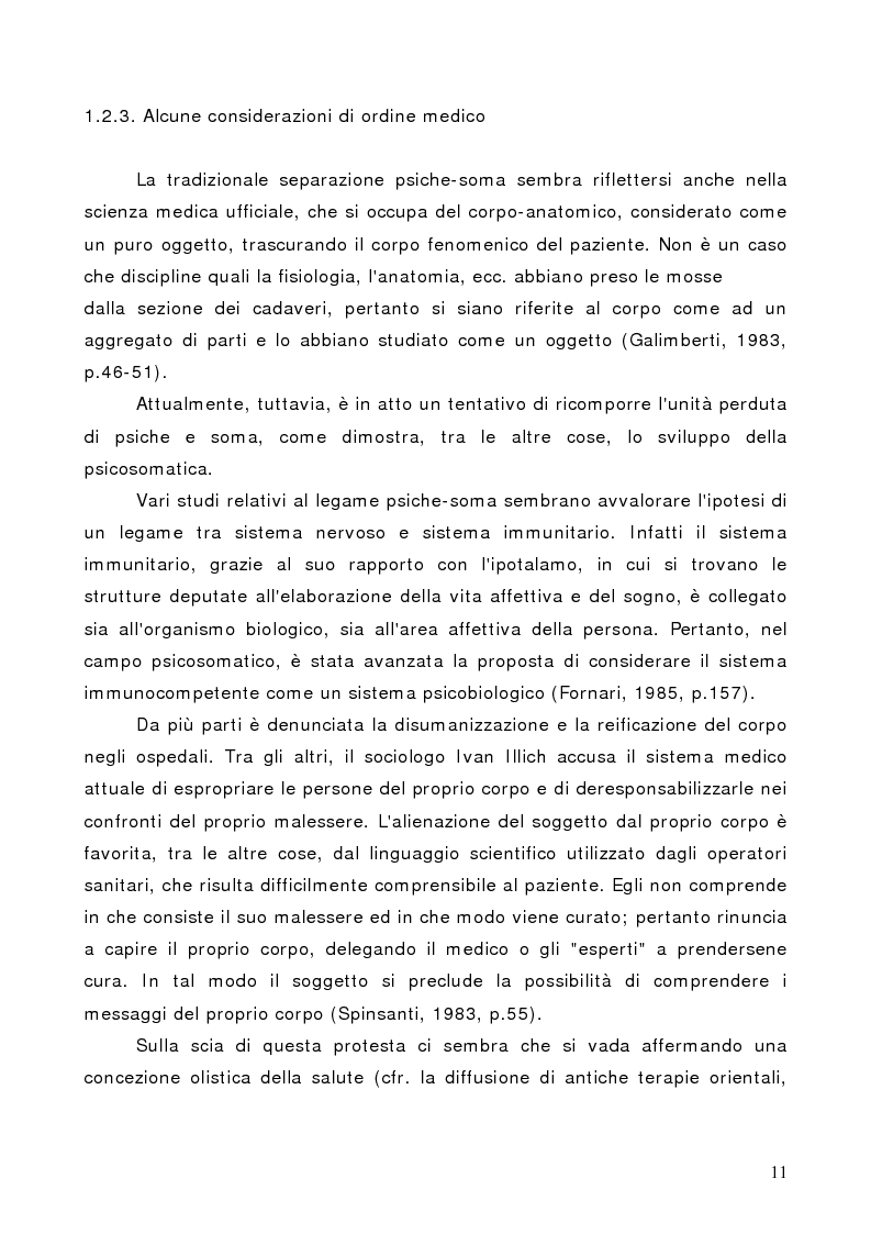 Anteprima della tesi: Il corpo in psicoterapia. La ''danza terapia'': problemi e prospettive, Pagina 11