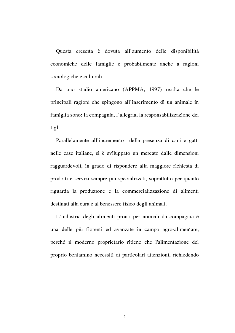 Anteprima della tesi: Il mercato dei prodotti per la cura degli animali domestici, Pagina 2