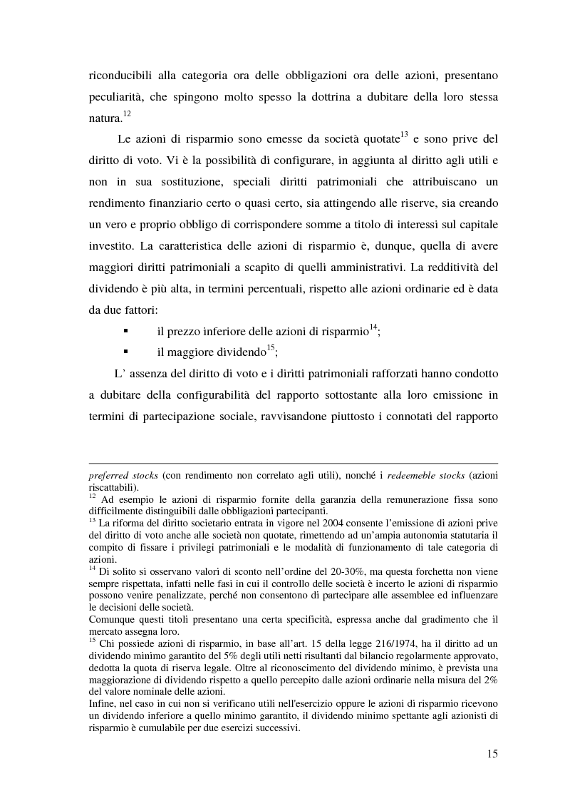 Anteprima della tesi: I nuovi strumenti finanziari nella s.p.a., Pagina 10