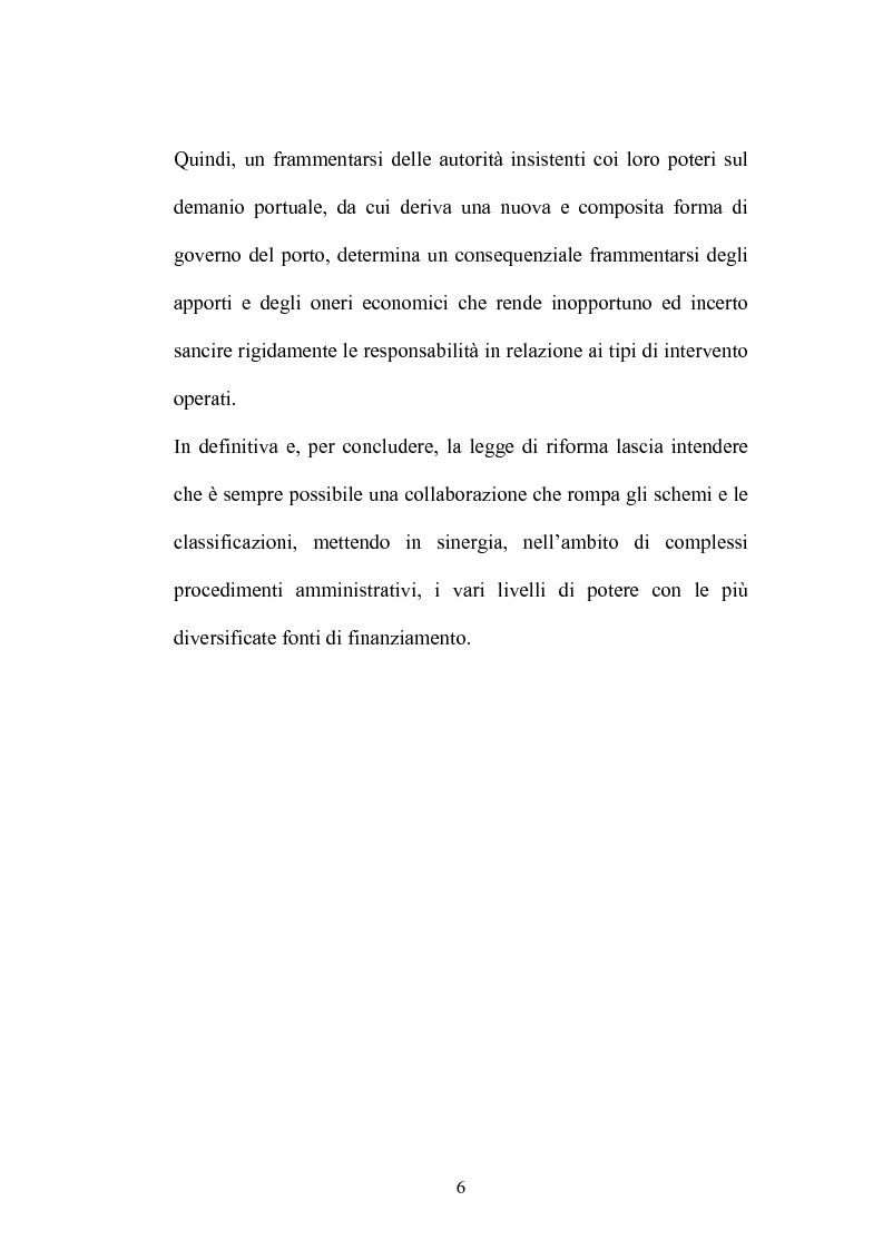 Anteprima della tesi: Gli interventi della P.A. nella realizzazione delle opere portuali: progettazione e finanziamento, Pagina 4