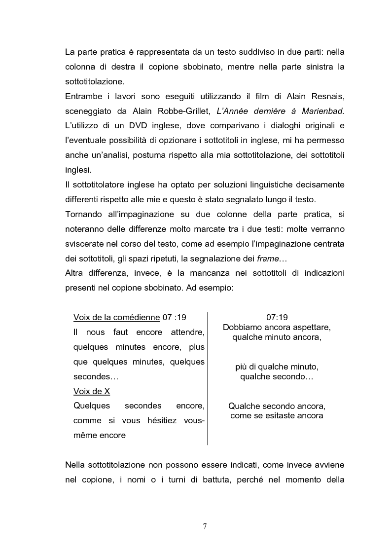 Anteprima della tesi: L'Année dernière à Marienbad di Alain Resnais e Alain Robbe-Grillet. Dall'adattamento alla sottotitolazione passando per la traduzione audiovisiva., Pagina 2