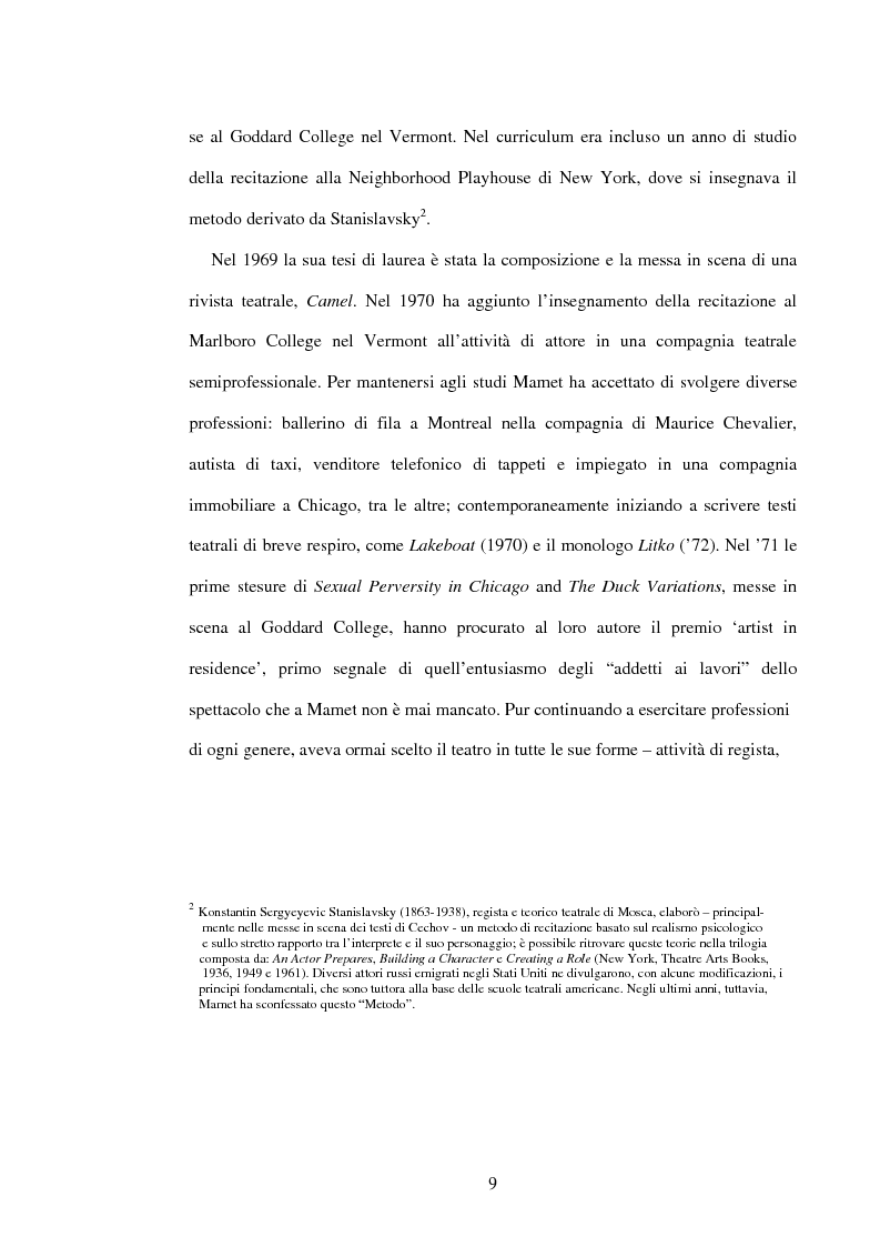 Anteprima della tesi: American Buffalo di David Mamet: la donna assente, Pagina 8