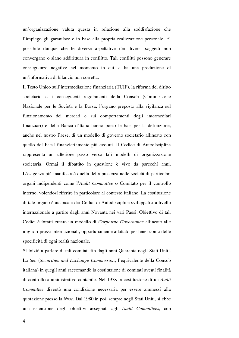 Anteprima della tesi: Corporate Governance: The Audit Committee, Pagina 4