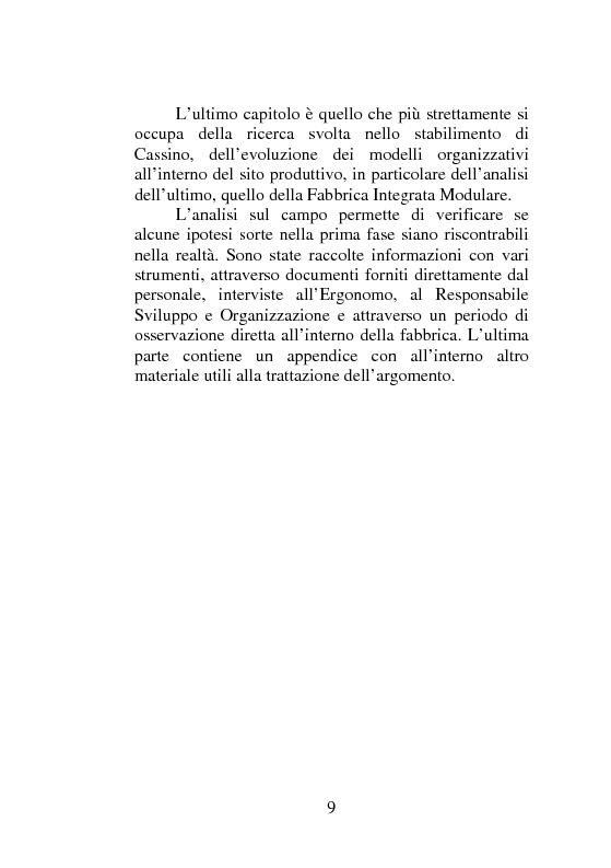 Anteprima della tesi: Strategie organizzative nel comparto automobilistico: dalla fabbrica ad alta automazione alla fabbrica modulare, Pagina 4