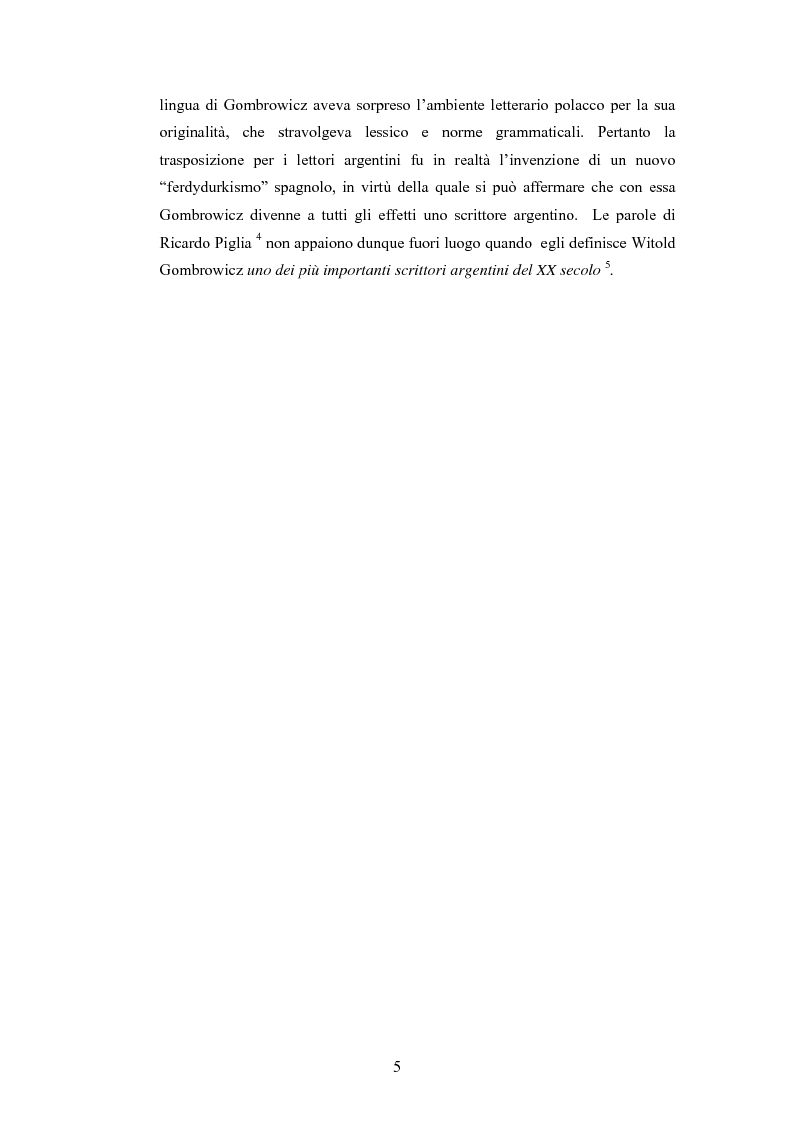 Anteprima della tesi: L'autotraduzione d'autore del "Ferdydurke" di Witold Gombrowicz in lingua spagnola, Pagina 3