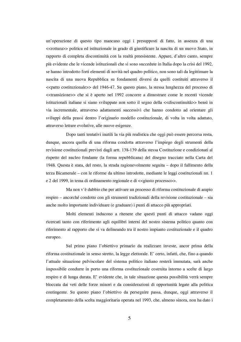 Anteprima della tesi: Il modello costituzionale del Premierato, Pagina 5