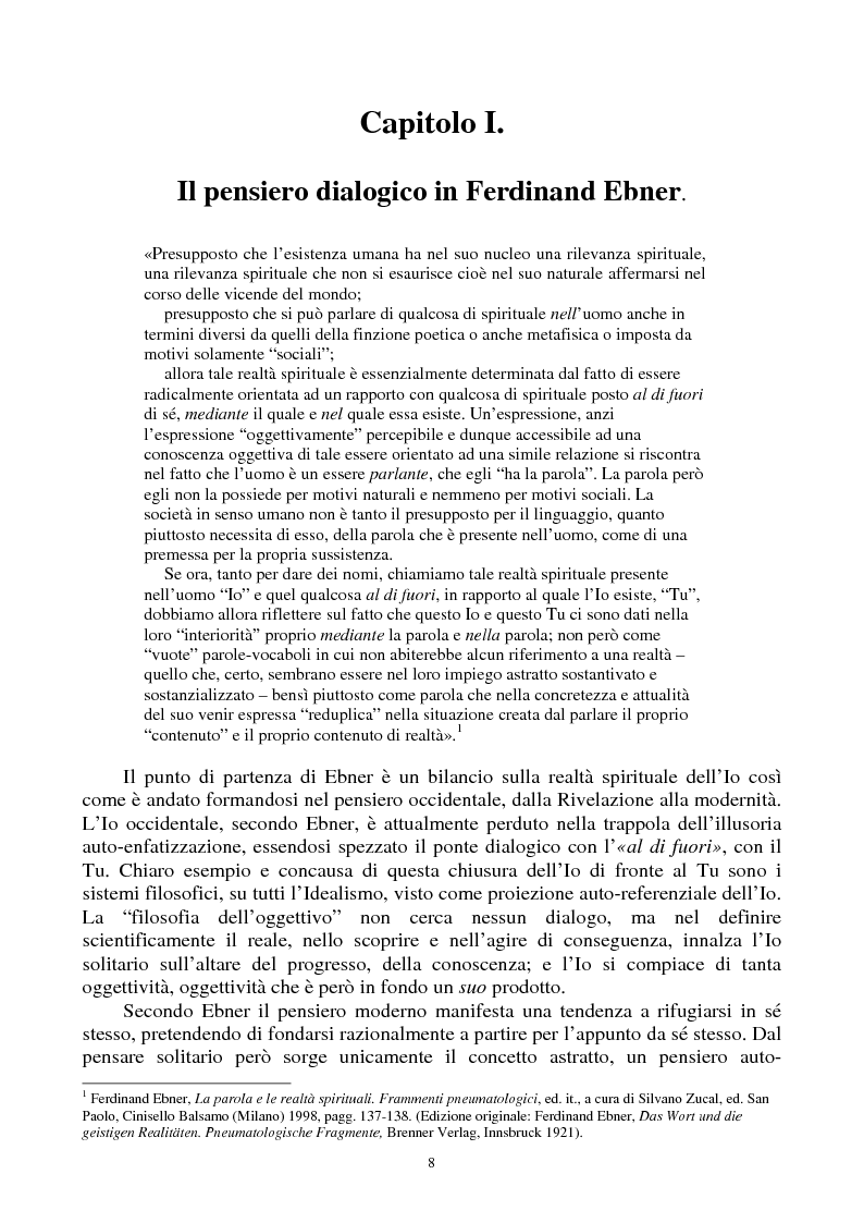 Anteprima della tesi: Filosofia della musica in Ferdinand Ebner e Martha Nussbaum, Pagina 5