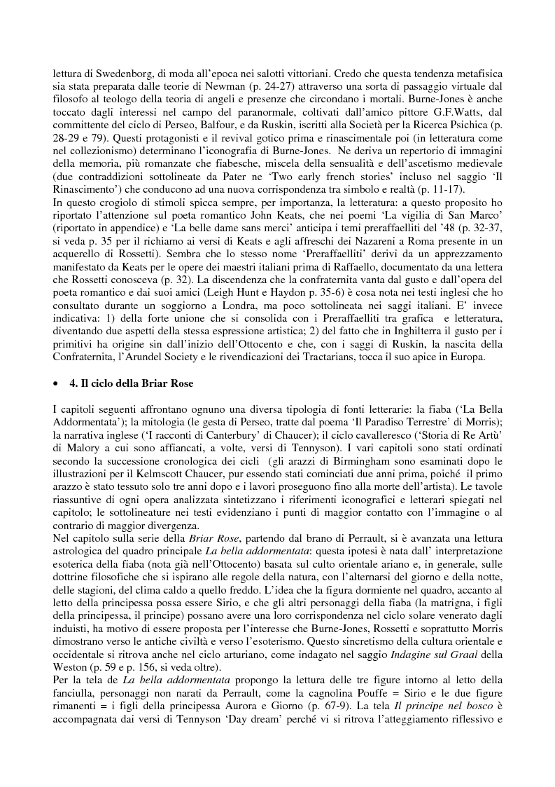 Anteprima della tesi: La pittura di Sir Edward Burne-Jones e le sue fonti letterarie, Pagina 2