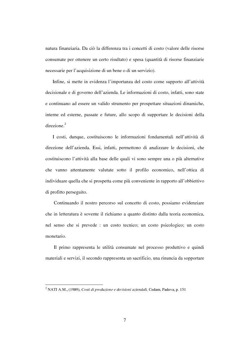 Anteprima della tesi: Metodologie e strumenti per la costruzione delle informazioni di costo, Pagina 5