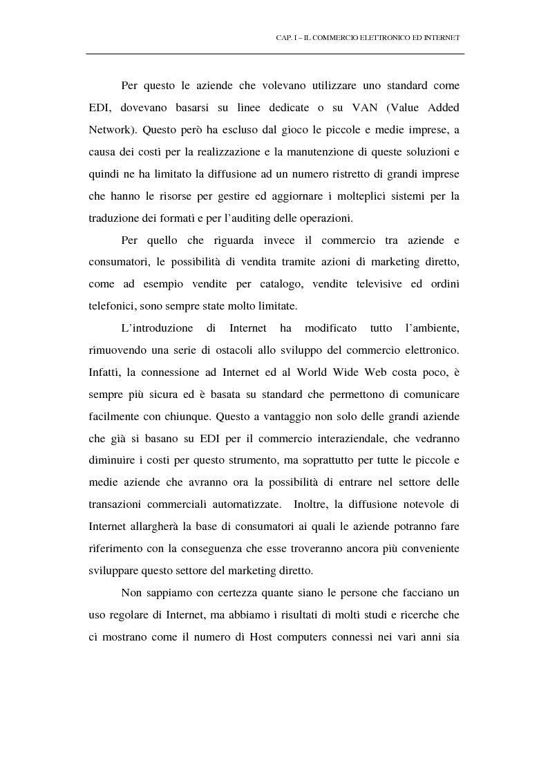 Anteprima della tesi: Il commercio elettronico su Internet: gli strumenti di pagamento e la loro sicurezza, Pagina 5