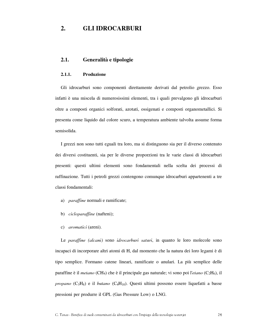 Anteprima della tesi: Bonifica di suoli contaminati da idrocarburi con l'impiego della tecnologia water-jet, Pagina 15