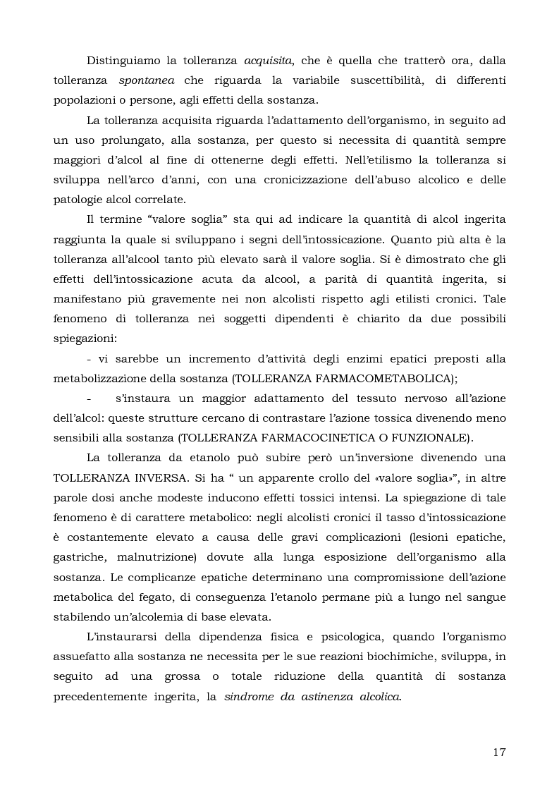 Anteprima della tesi: Le prospettive terapeutiche dell'alcolismo. La comunità terapeutica di ''Is Lampis'', Pagina 13