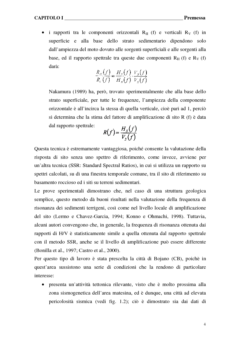 Anteprima della tesi: Misure di rumore sismico per lo studio delle amplificazioni di sito, Pagina 4