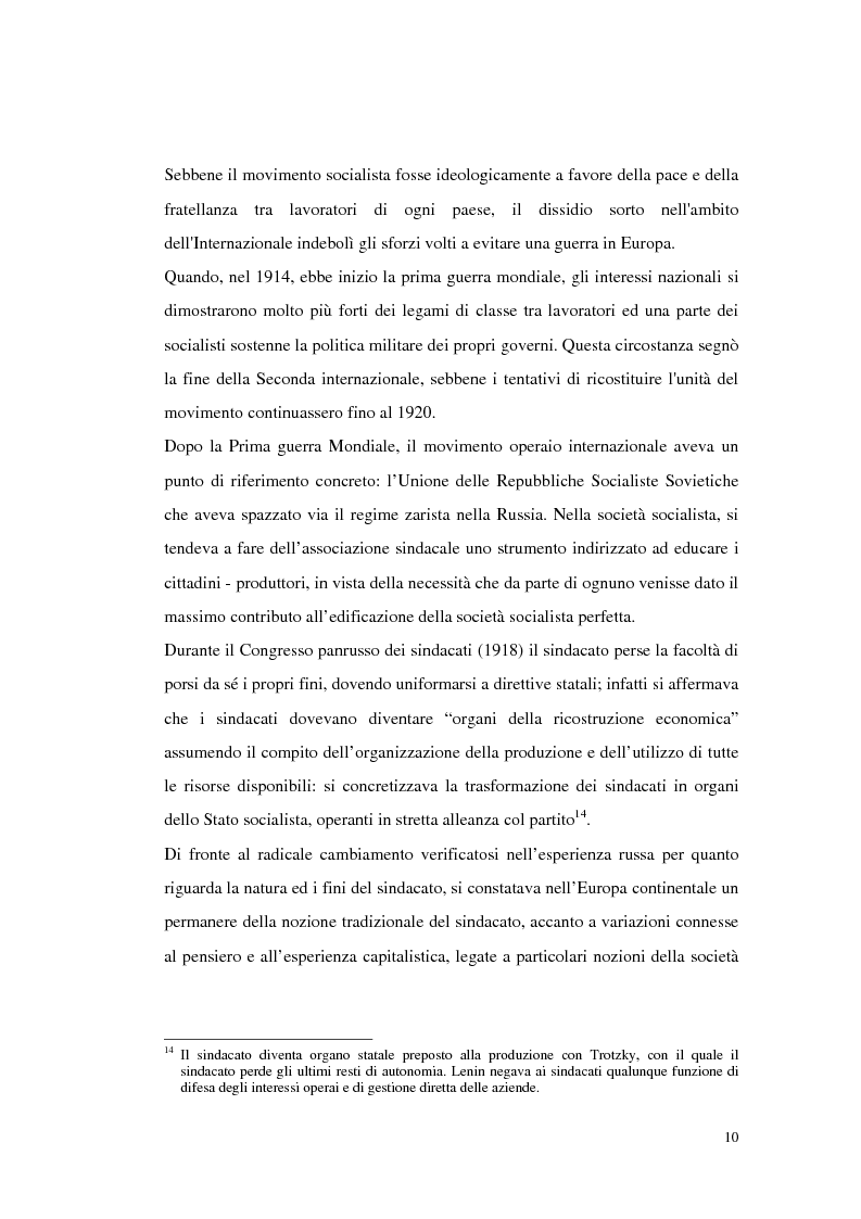 Anteprima della tesi: Deregolamentazione del mercato del lavoro e ridefinizione della rappresentanza sindacale, Pagina 8