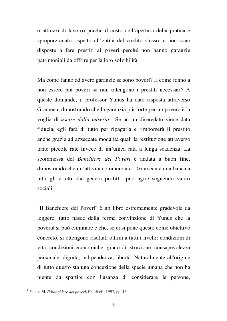 Anteprima della tesi: Muhammad Yunus: il banchiere dei poveri. Organizzazione e società., Pagina 2